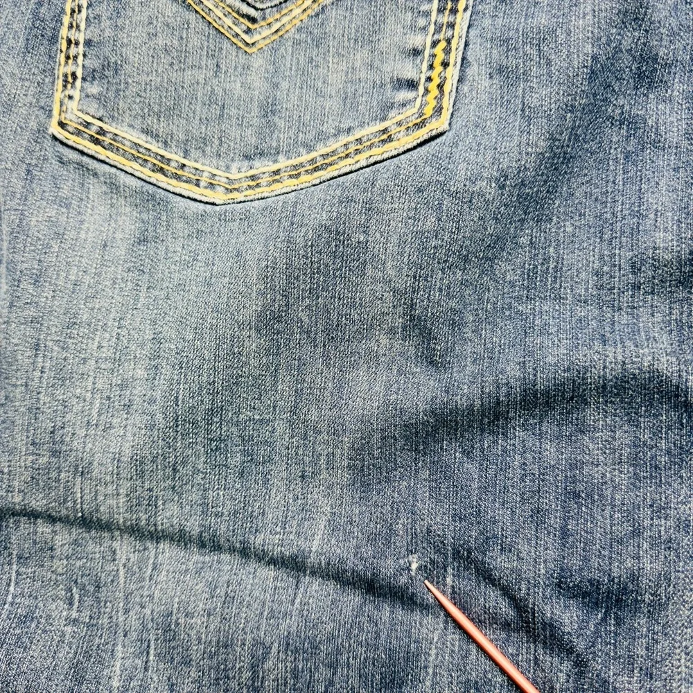 Rock & Roll Double Barrel Cotton Blend Mens Sz 42x32 Blue Jeans Western Bootcut